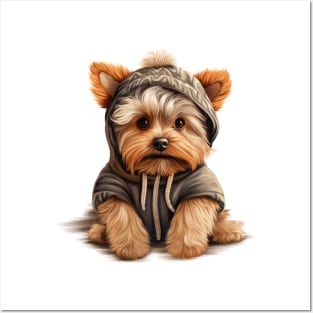 Winter Yorkshire Terrier Dog Posters and Art